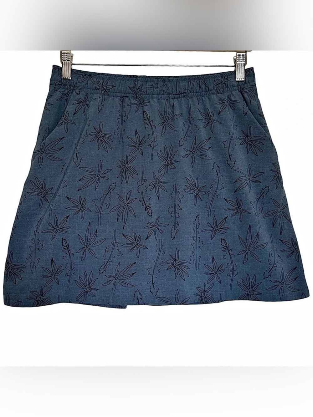 Toad&Co Skort Blue Floral Active Skirt Women’s Size S Athleisure Outdoor Hiking